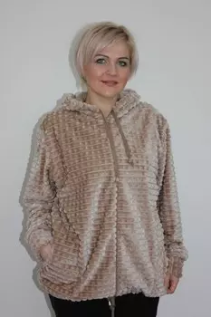 Толстовка из велсофта Божена (пудровая) от