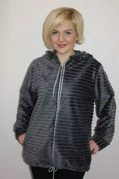 Толстовка из велсофта Божена (темно-серая)