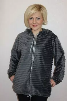 Толстовка из велсофта Божена (темно-серая) рр