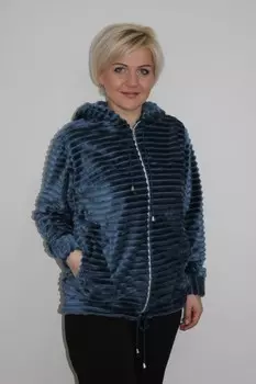 Толстовка из велсофта Божена (темно-синяя) от