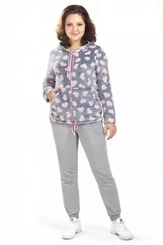 Толстовка из велсофта Сердечки рр