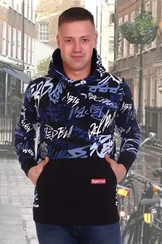 Толстовка мужская Динамит (синяя)