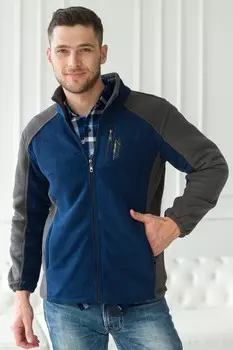 Толстовка мужская Джек (сине-серая)