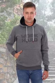Толстовка мужская Хаген (темно-серая) рр