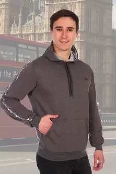 Толстовка мужская Эстафета (серая) рр