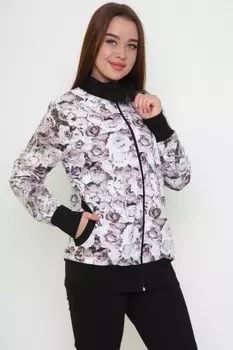 Толстовка трикотажная Глэнис (бело-розовая) рр