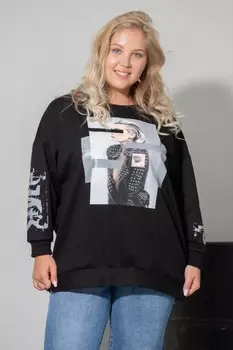 Толстовка трикотажная Каролина (черная) рр