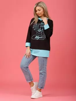 Толстовка трикотажная Манка (бирюзовая)