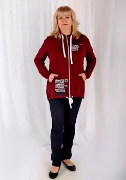 Толстовка трикотажная Мия (бордовая) рр