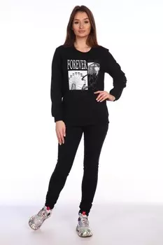 Толстовка трикотажная Ольга (черная)