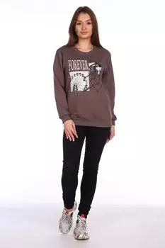 Толстовка трикотажная Ольга (коричневая)