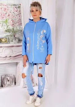 Толстовка трикотажная Саманта (голубая)