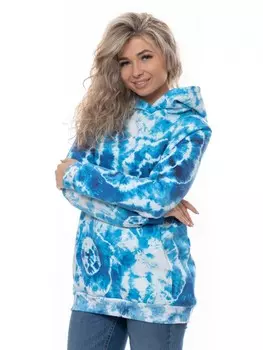 Толстовка трикотажная Тай-Дай (синяя)