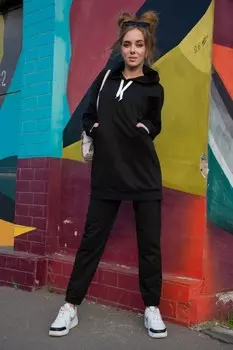 Толстовка трикотажная Валери (черная)