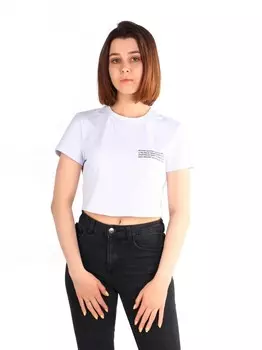 Топ трикотажный Кроп (белый)