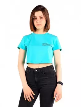 Топ трикотажный Кроп (бирюзовый)