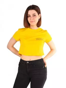 Топ трикотажный Кроп (лимонный)