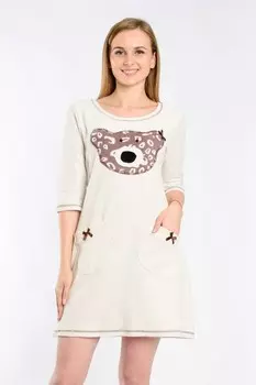 Туника махровая Марина (бежевая)