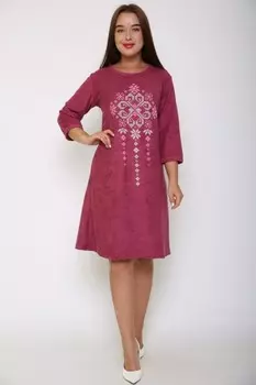 Туника махровая Снежинка (бордовая) рр