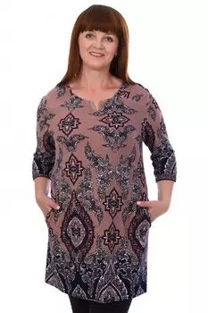 Туника махровая Ярослава (шоколадная) рр