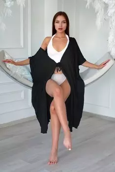 Туника пляжная Лизетта (черная)