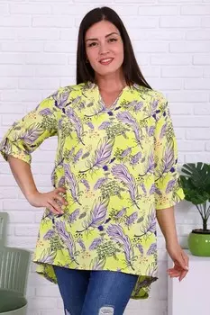 Туника штапельная Эраида (желтая)