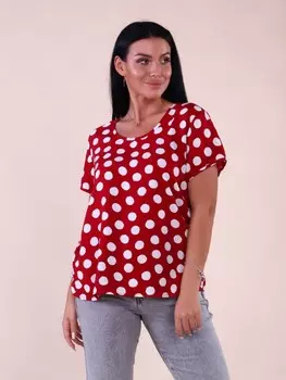 Туника штапельная Лумиса (красная)