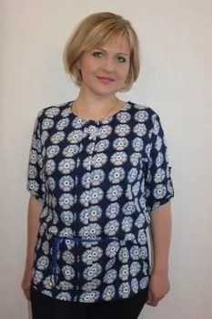 Туника штапельная Мэрица (синяя) рр