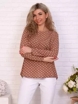 Туника штапельная Рафиза (коричневая)