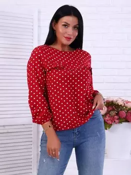 Туника штапельная Вальс (вишневая)