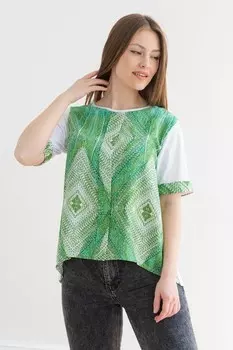 Туника штапельная Валя (зеленая)