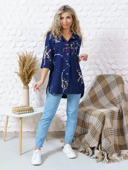 Туника трикотажная Адин (синяя)