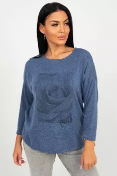 Туника трикотажная Агератум (синяя)