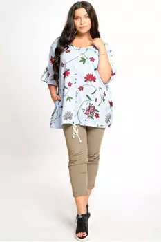 Туника трикотажная Агуэда (светло-голубая)