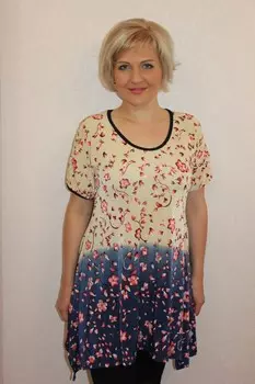 Туника трикотажная Алани (сине-желтая) рр