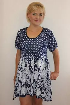 Туника трикотажная Алани (синяя) рр