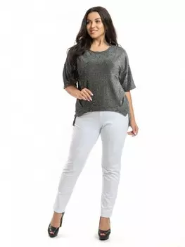 Туника трикотажная Алена (серебро)