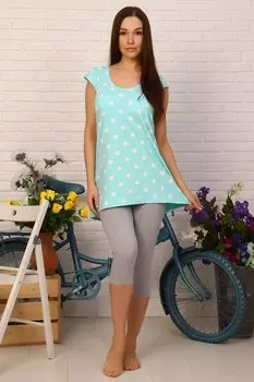 Туника трикотажная Алиша (ментоловая)