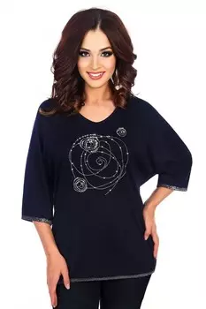 Туника трикотажная Алмира (темно-синяя) рр