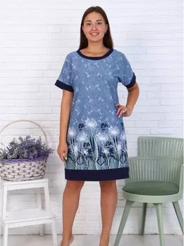 Туника трикотажная Амели (голубой)