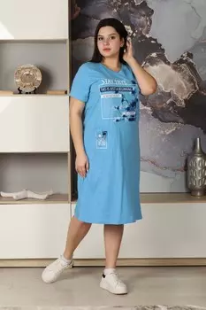 Туника трикотажная Амизи (голубая)