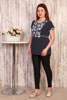 Туника трикотажная Анастасия (ромашки) рр