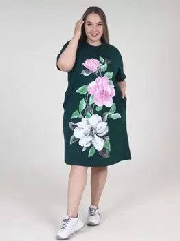 Туника трикотажная Антонина (зеленая)