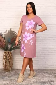 Туника трикотажная Атифа (сухая роза) рр