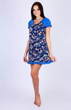 Туника трикотажная Авдотья (синяя)