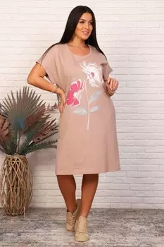 Туника трикотажная Барийя (бежевая)