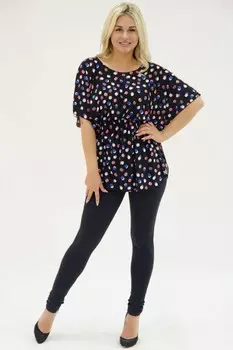 Туника трикотажная Бианка (цветной горох)