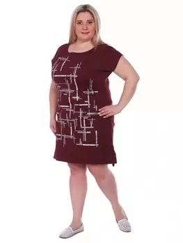 Туника трикотажная Богомила (бордовая) рр