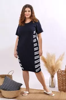 Туника трикотажная Брит (темно-синяя)