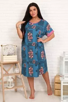 Туника трикотажная Бритни (синяя)